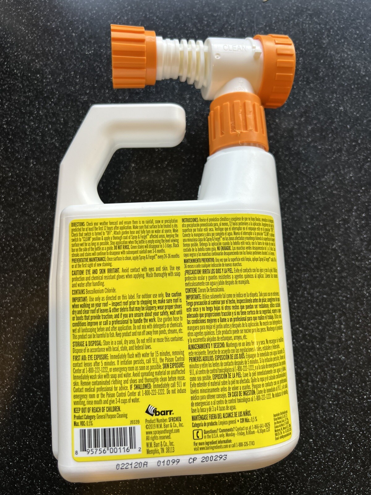 Spray & Forget 32oz – Super Concentrated Revolutionary Roof Cleaner