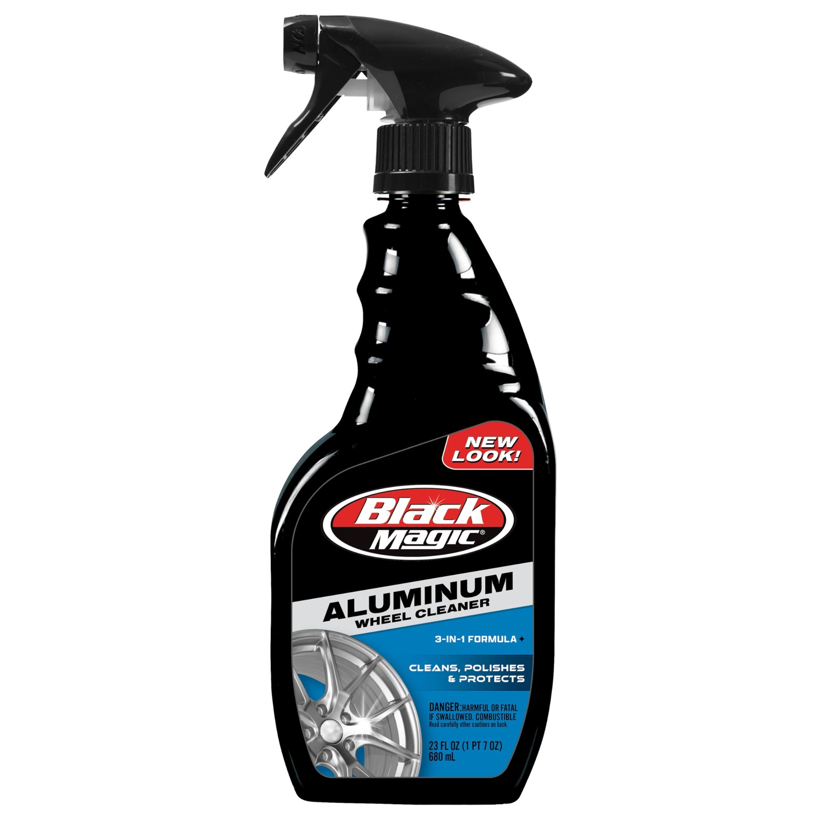 Black Magic Aluminum Wheel Cleaner 23 Ounce Cleans Shines Protects All Wheels