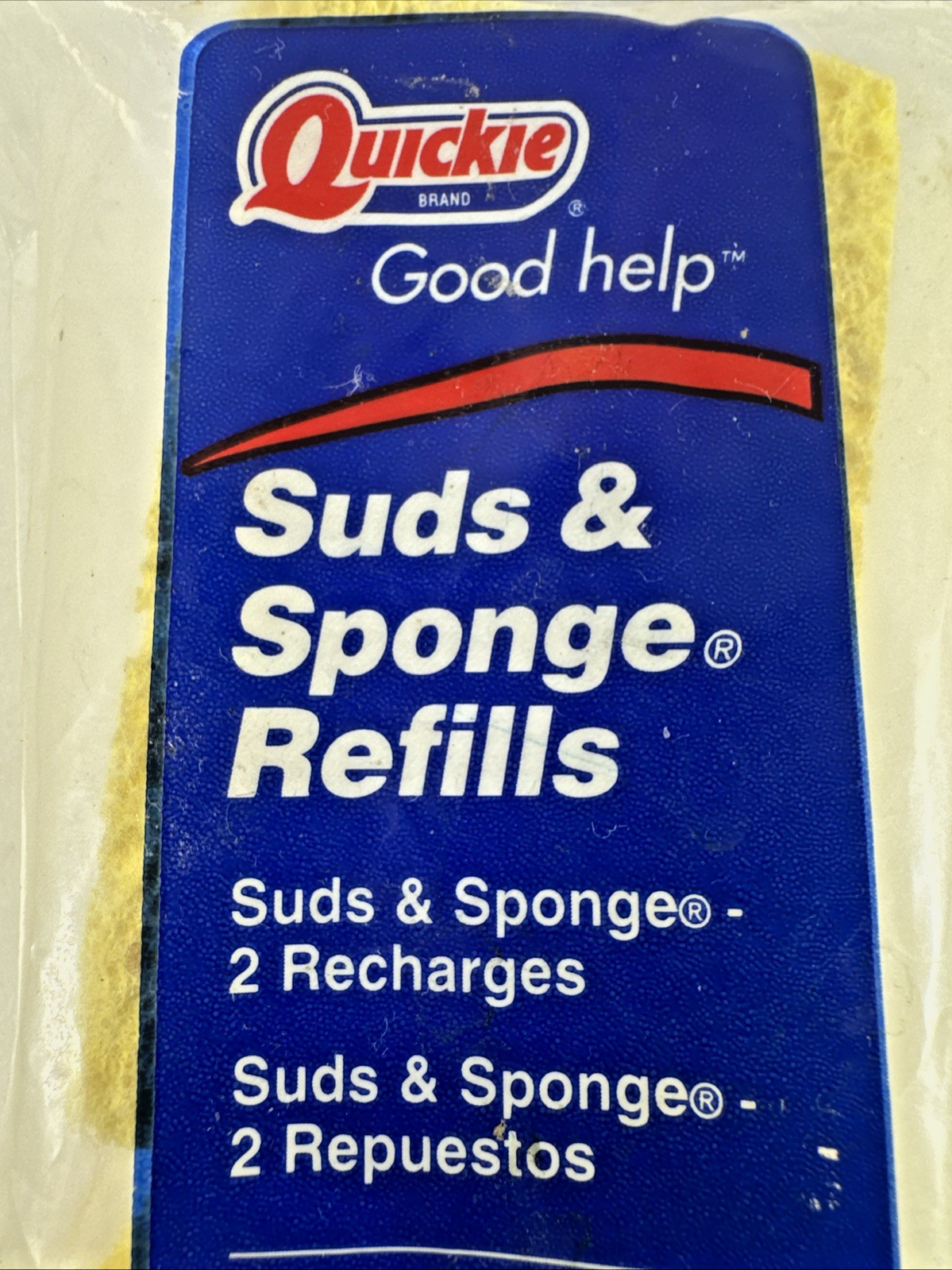 NEW Quickie 2002 SUDS & SPONGE REFILLS 2pk DISHWASHING Dish Wash Wand #165