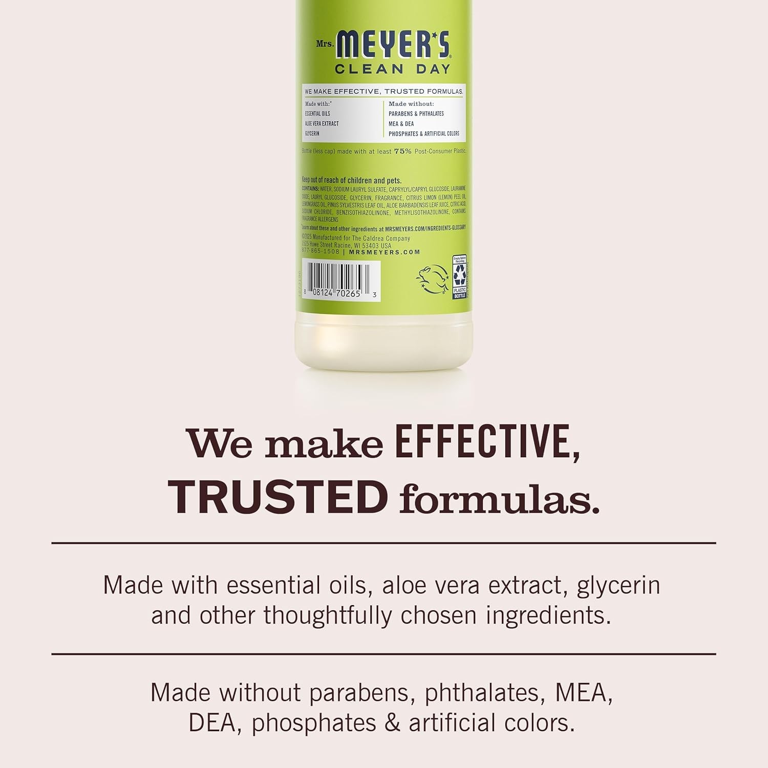 MRS. MEYER’S CLEAN DAY Liquid Dish Soap, Lemon Verbena, 16 fl. Oz