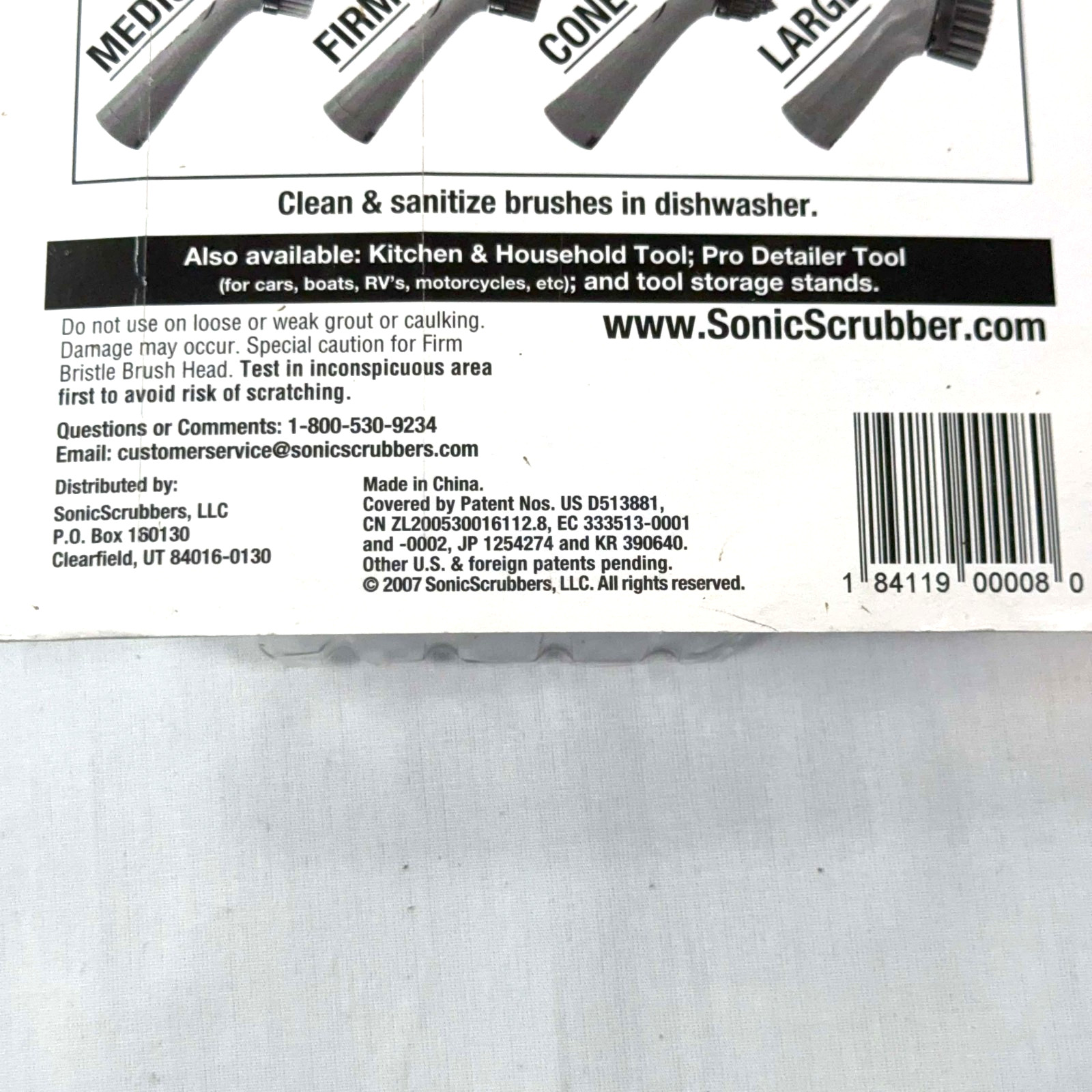 Sonic Scrubber Power Cleaner Bathroom Scrubber New NOS Sealed UPC 184119000080