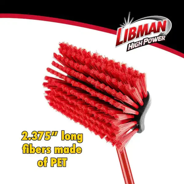 Heavy Duty Floor Scrub Brush 60in Long Handle Dual Surface Tile Deck Cleaner
