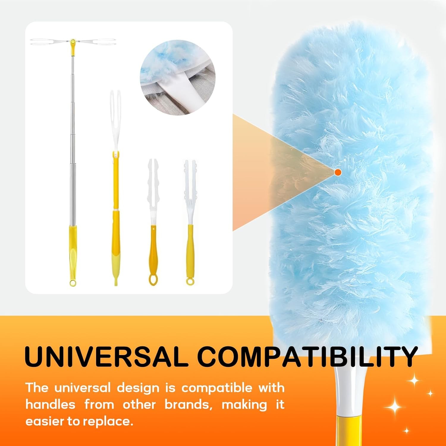 25 Count Duster Refills Compatible W/ Swiffer Dusters Cleaning Disposable Duster