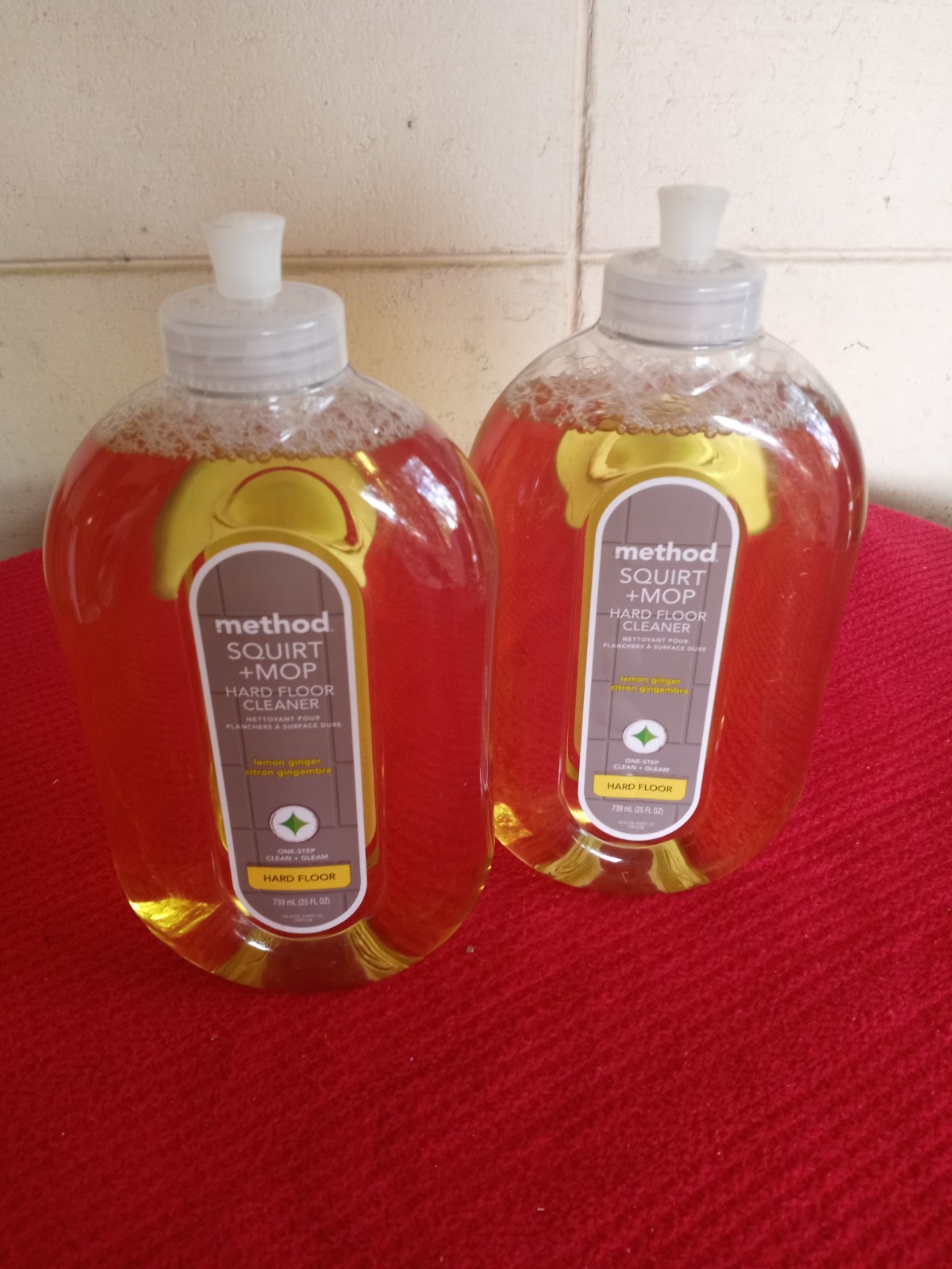 2) Squirt Mop Hard Floor Cleaner Lemon Ginger & Citron 25 fl oz One Step Cleaner