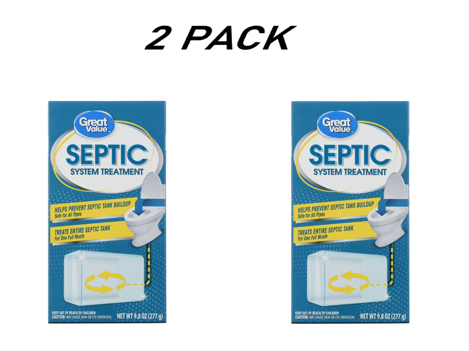 ( 2 PACK) Great Value Septic System Treatment, 9.8 oz.