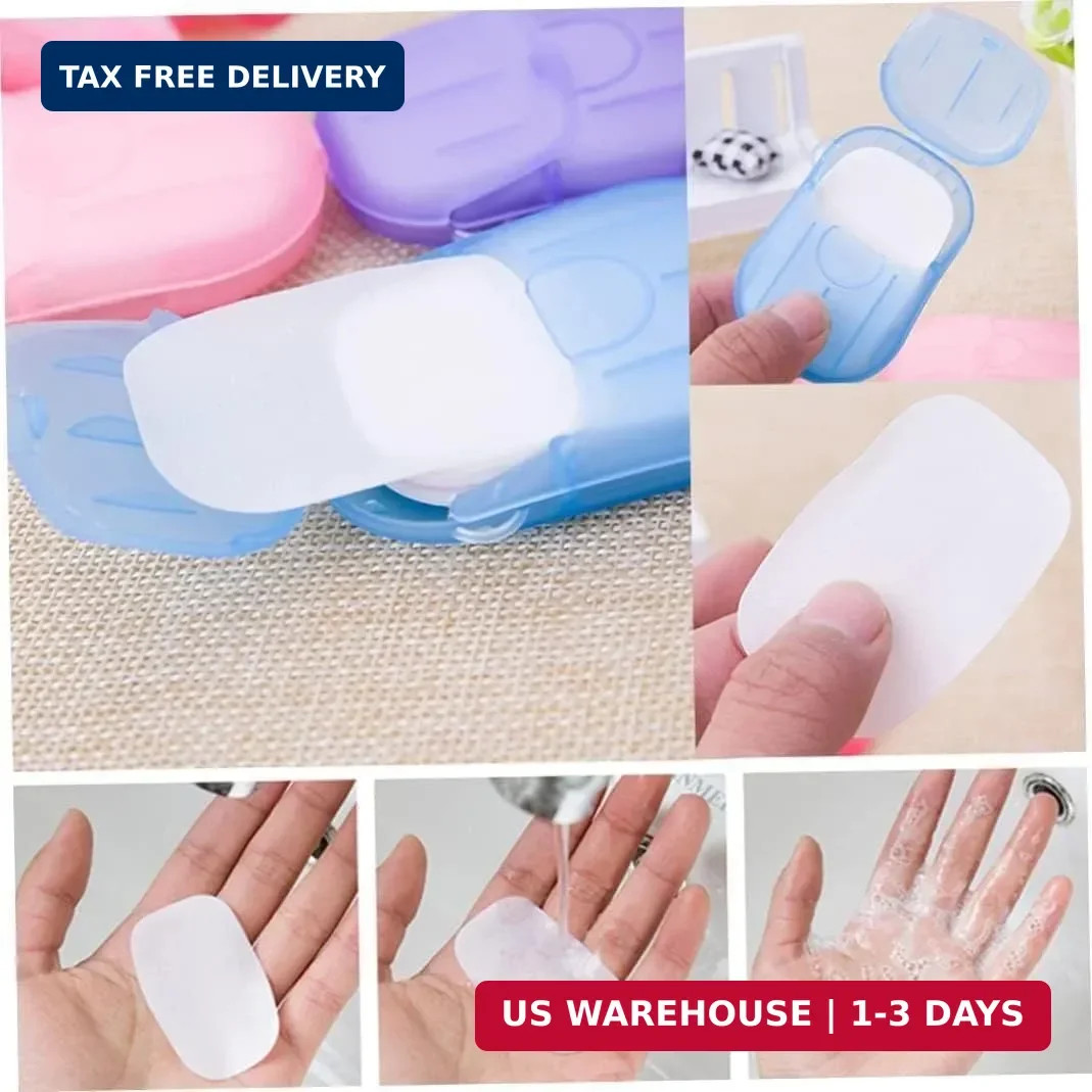 Disposable Soap Sheets Paper 5 Boxes Hand Cleaner Fragrance Mini Soap Paper