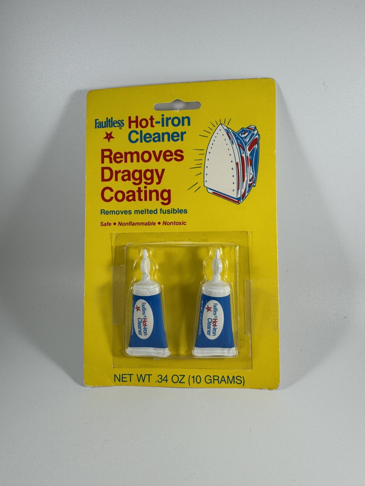 NIP Faultless Hot-Iron Cleaner 2 – 0.17 oz. Removes Draggy Clothing