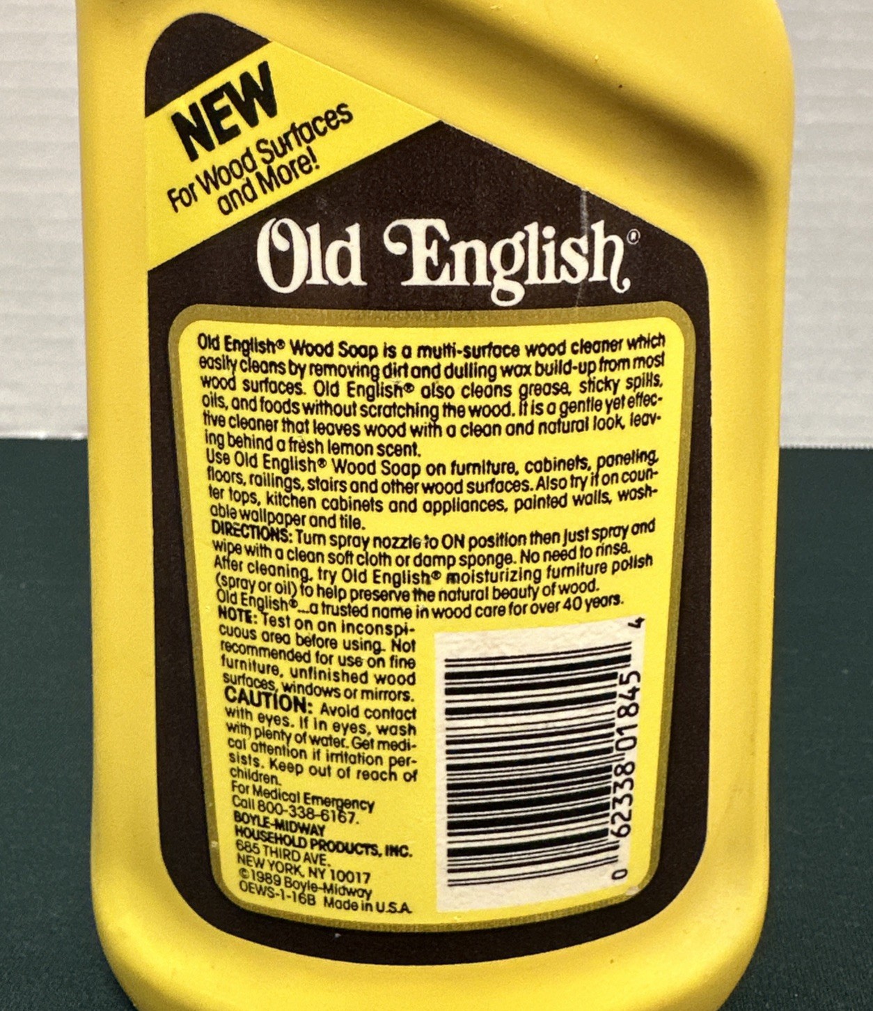 Vintage Old English Wood Soap Cleaner 1989 Discontinued Rare Product