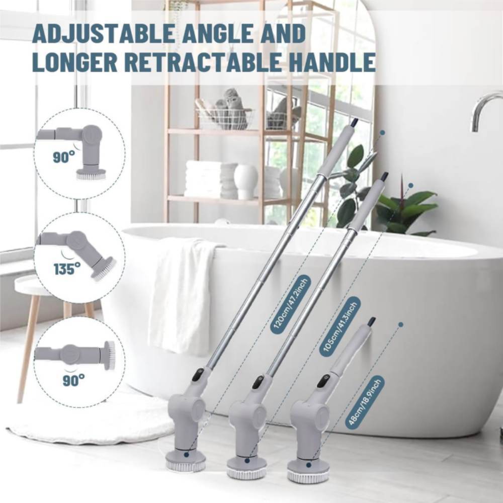 Electric Spin Scrubber, 2025 New Full-Body IPX7 Waterproof -3 Speeds 8 Heads