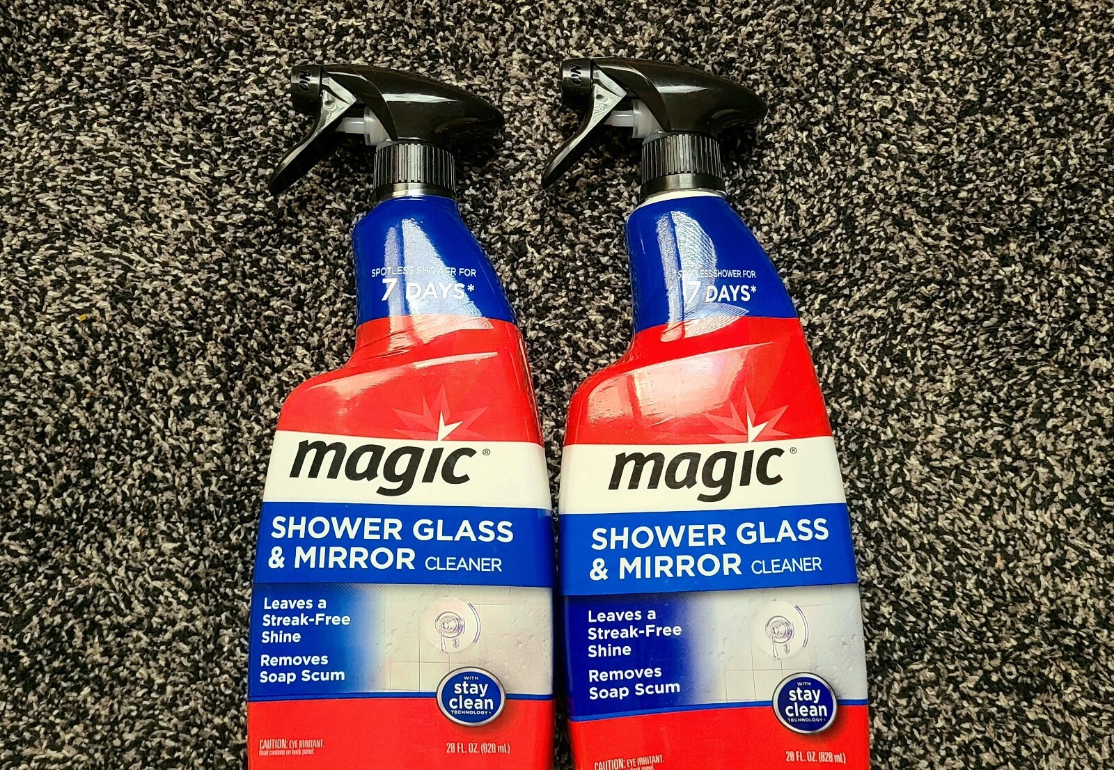 (Lot Of 2) MAGIC Shower Glass & Mirror Cleaner Spray, 28 fl oz Streak Free Shine