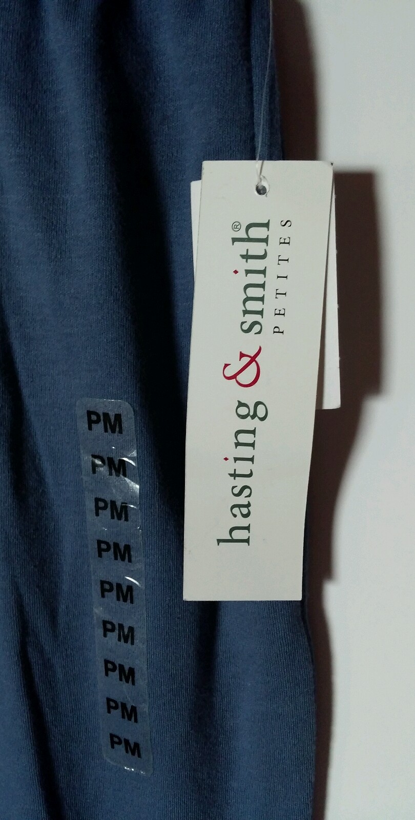 HASTING & SMITH PETITES BIJOU BLUE SWEET PANTS SIZE PM NWT COTTON & POLY $30.00