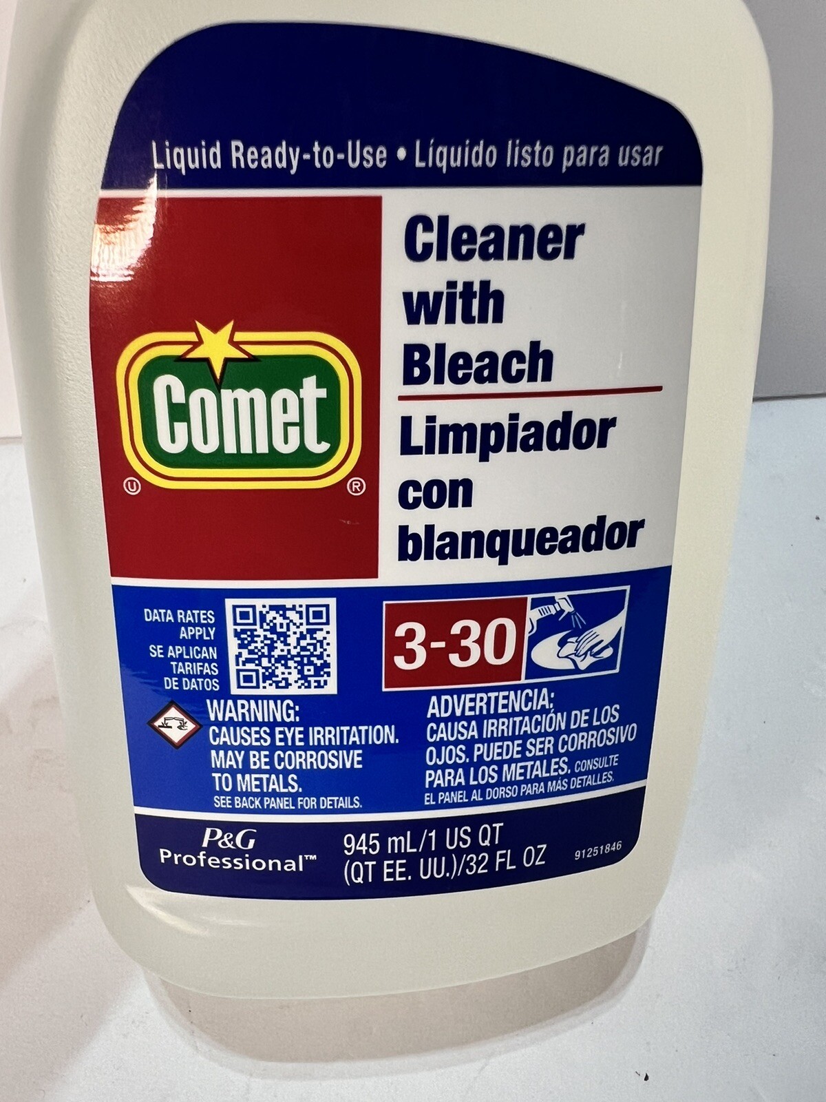 P& G Proffecional COMET CLEANER With Bleach 32 fl.oz each ; 3-30, Ready To Use