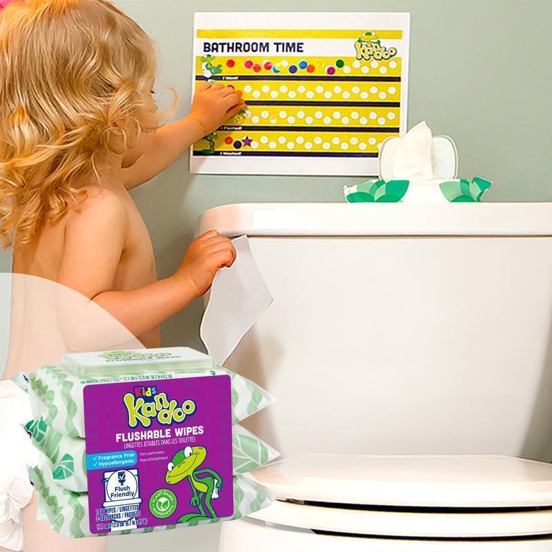 Sensitive Flushable Cleansing Wipes Potty Training Travel Aid 240 Wipes New