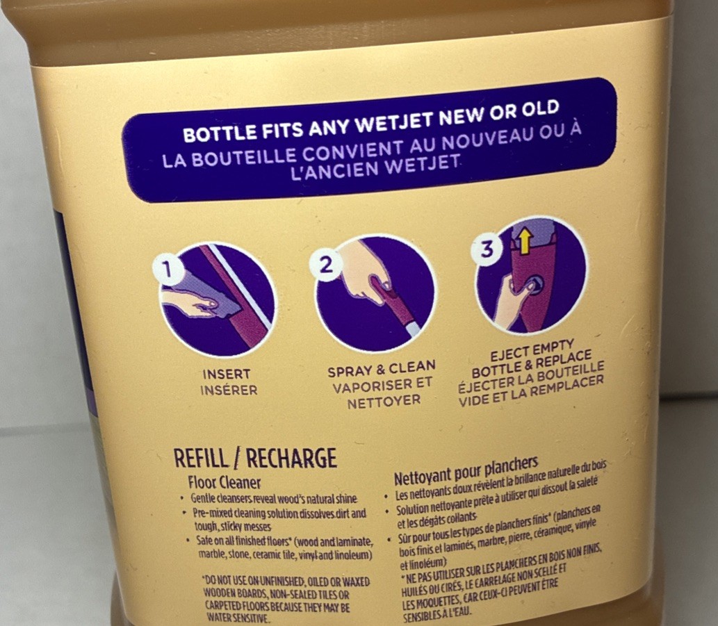 NEW Swiffer WetJet Liquid Refill Wood Floor Liquid Cleaner, 1.25 Liter Bottle