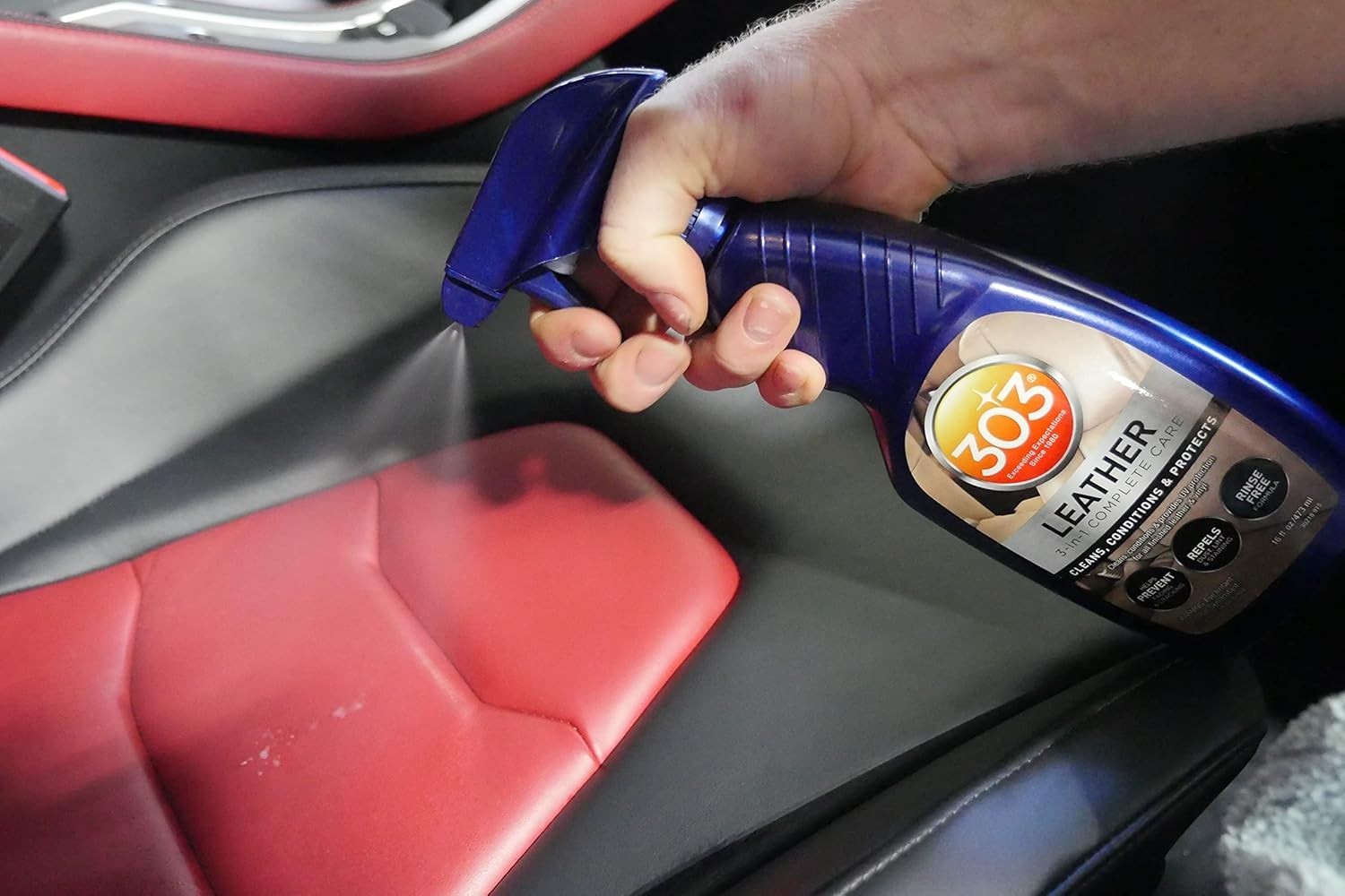 Leather 3-In-1 Complete Care Spray 16oz Protects Cleans Conditions for Furniture