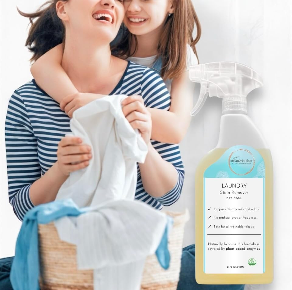 Enzymatic Laundry Stain Remover Spray RTU 24 Oz Bottles X 2 Pack