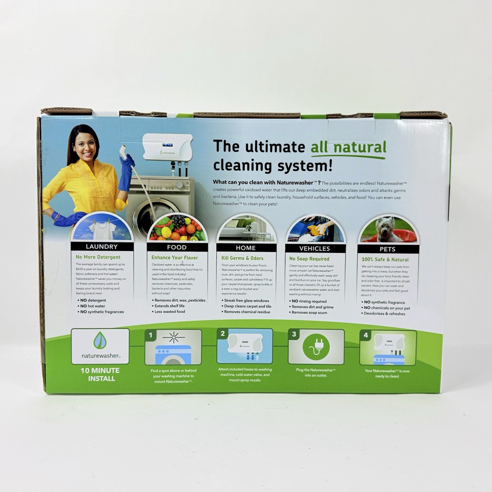 Naturewasher EdenPure All Natural Cleaning System Ditch Soap & Chemicals NEW