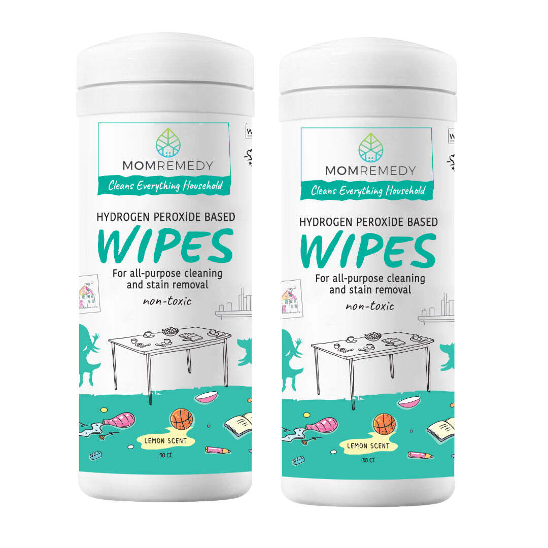 2-Pack MomRemedy Eco-Friendly and Non-Toxic Hydrogen Peroxide Wipes for All-purp
