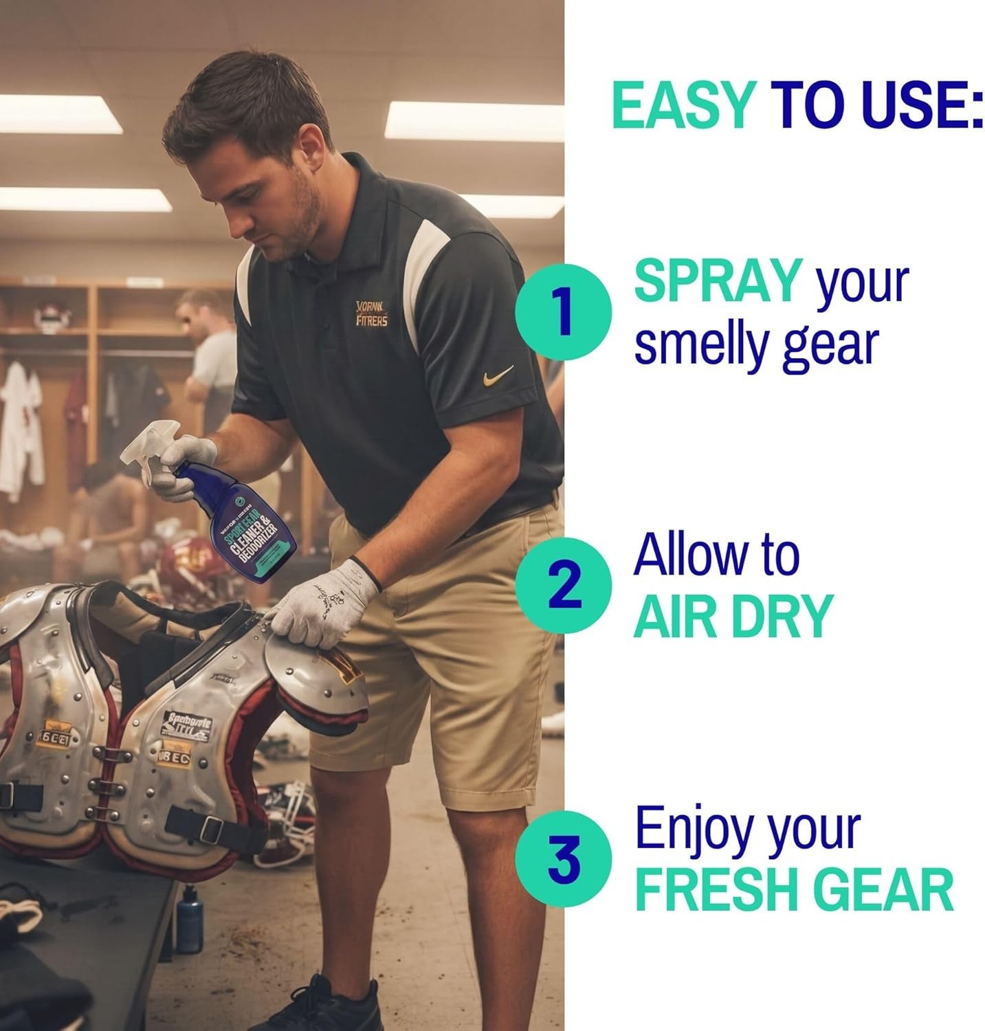 Athletic Gear Deodorizer – Natural Plant Extracts