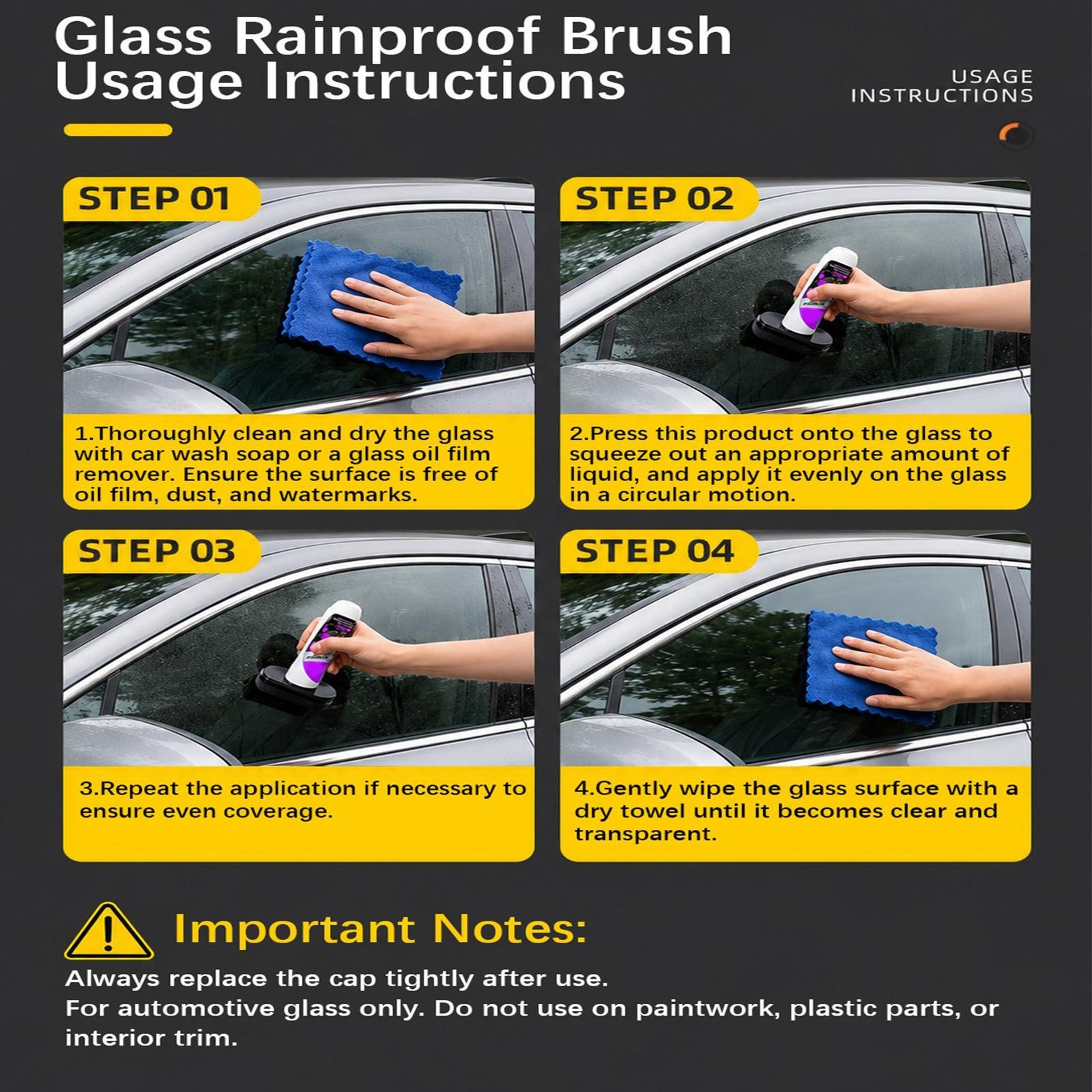 2026 New For Car Window Glass Automotive Oil Film Cleaner Car Windshield Cleaner