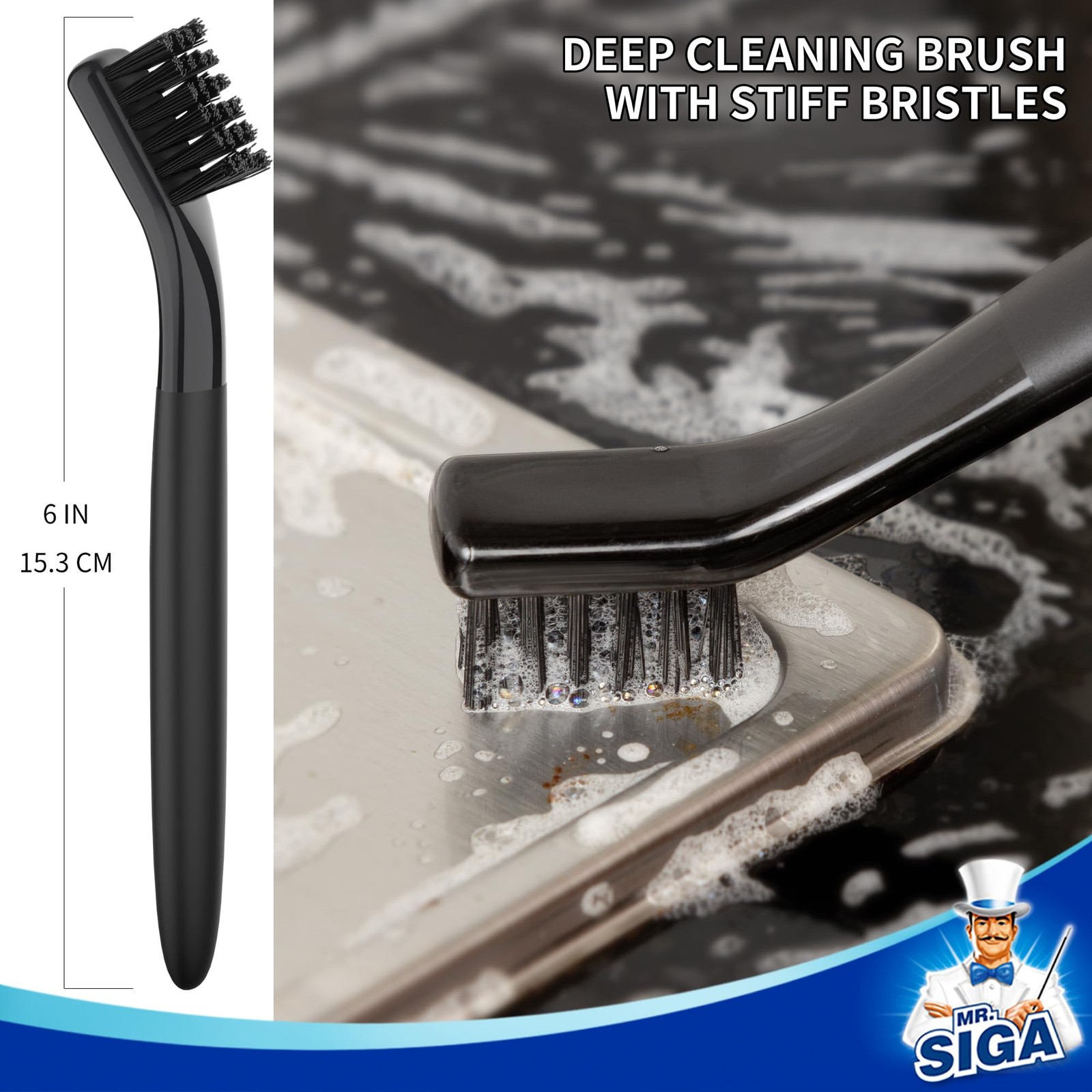Grout Cleaner Brush Set, Detail Cleaning Brush Set for Tiles, Sinks, Drains, …