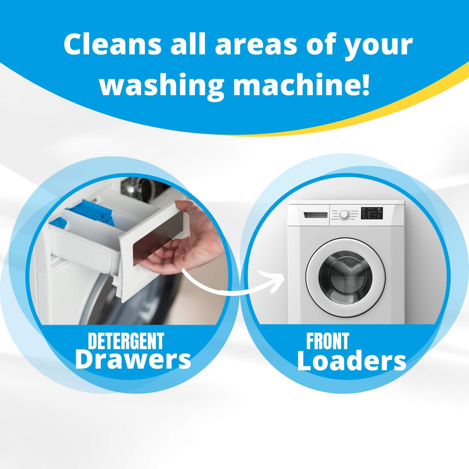 Washing Machine Cleaner Eliminates Odor Residue Cleaning Tablets 6 PCS