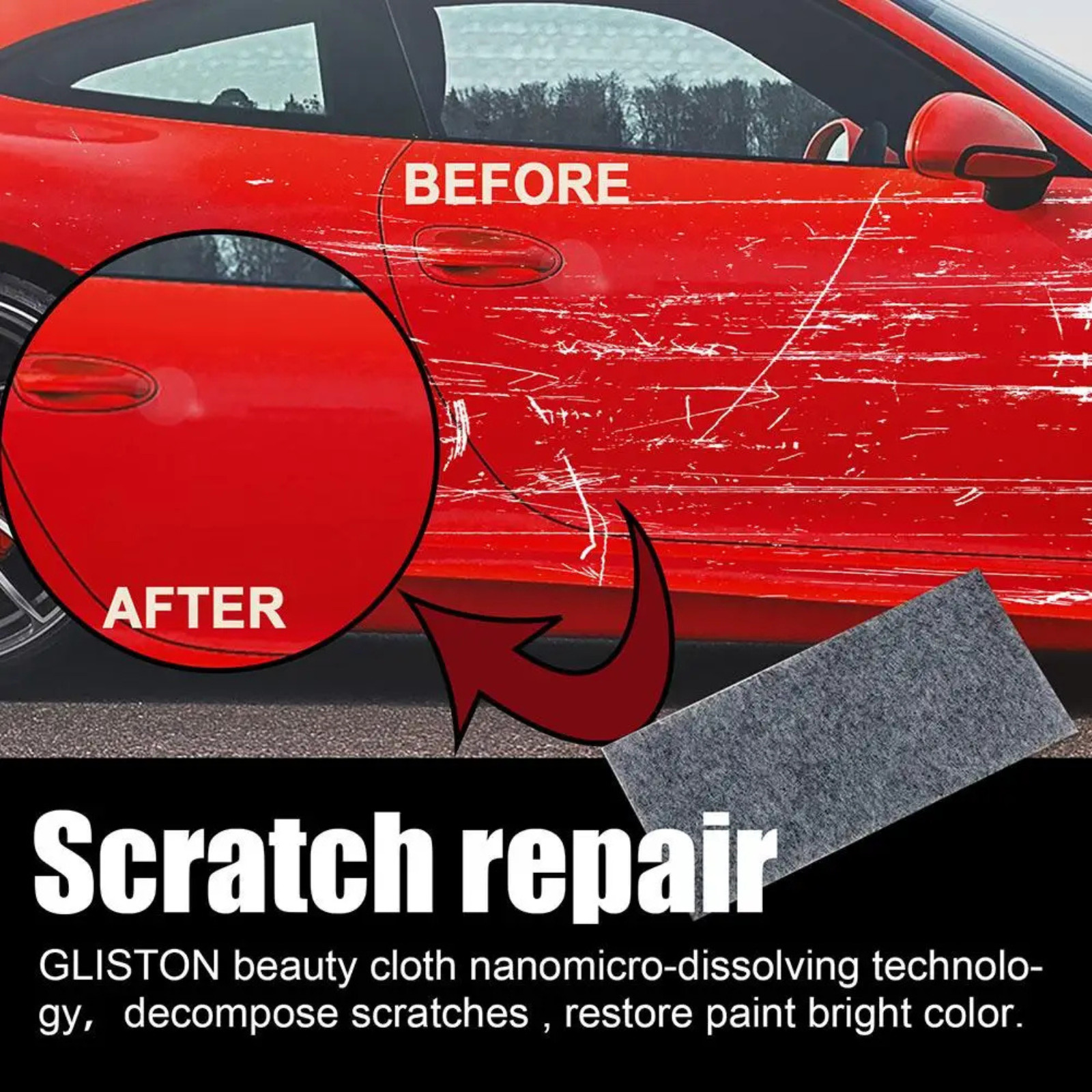 Nano Polix Car Scratch Remover Cloth 6 Packs – Auto Paint Scratch Repair Towel