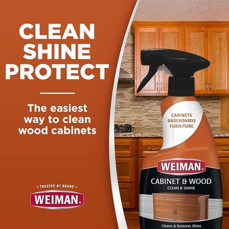 Wood Furniture Cleaner & Polish Almond Scent 2 Pack Microfiber Towel Included US