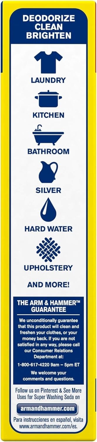 ARM & HAMMER Super Washing Soda – Natural Cleaner, 55oz
