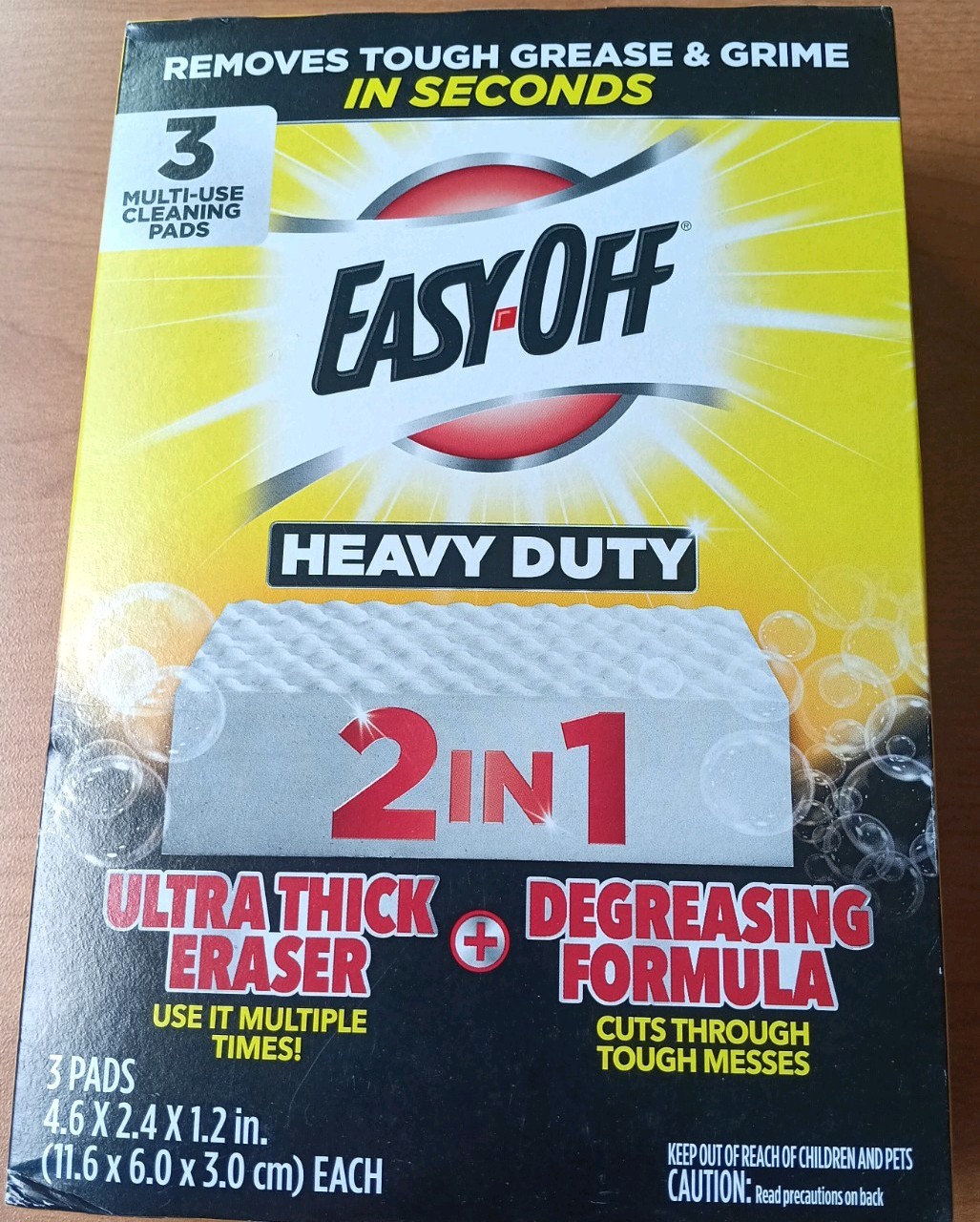 Easy-Off Heavy Duty 2 In 1 Cleaning Pads and Scrub Sponges Pack of 3 New In Box