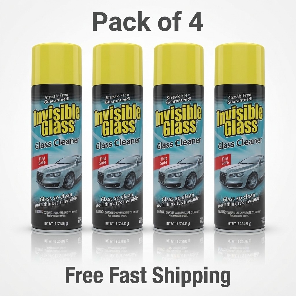 Stoner Invisible Glass Automotive Glass Cleaner, 19 Oz (Pack of 4)