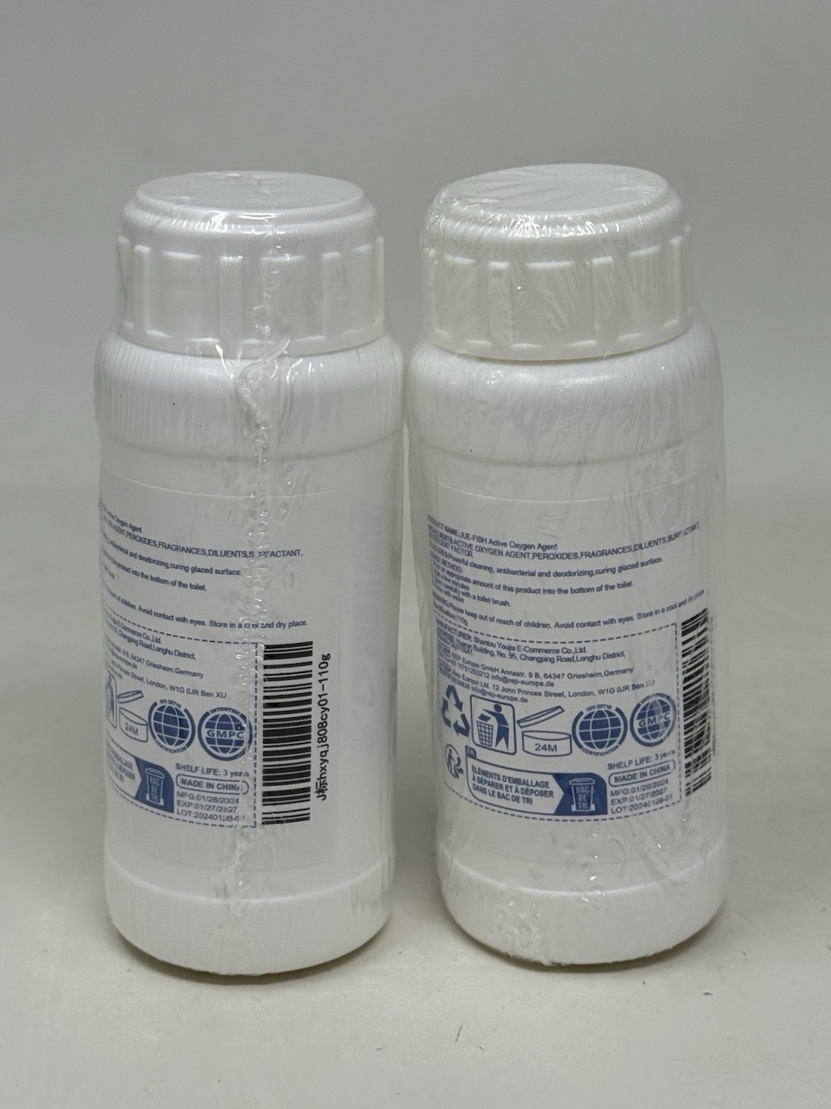 2-Pack Toilet Active Oxygen Agent, Toilet Bowl Cleaners, Powerful Pipe Dredging