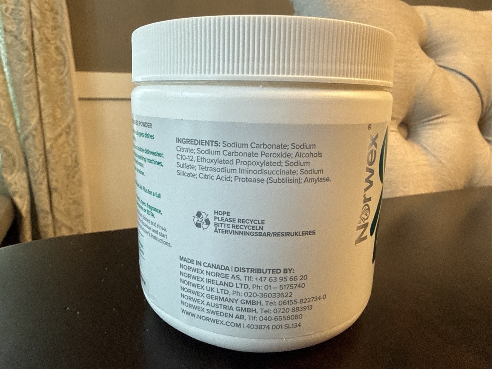 Norwex Ultrazyme Dishwasher Powder 450 g Best By: 4/2028 Open