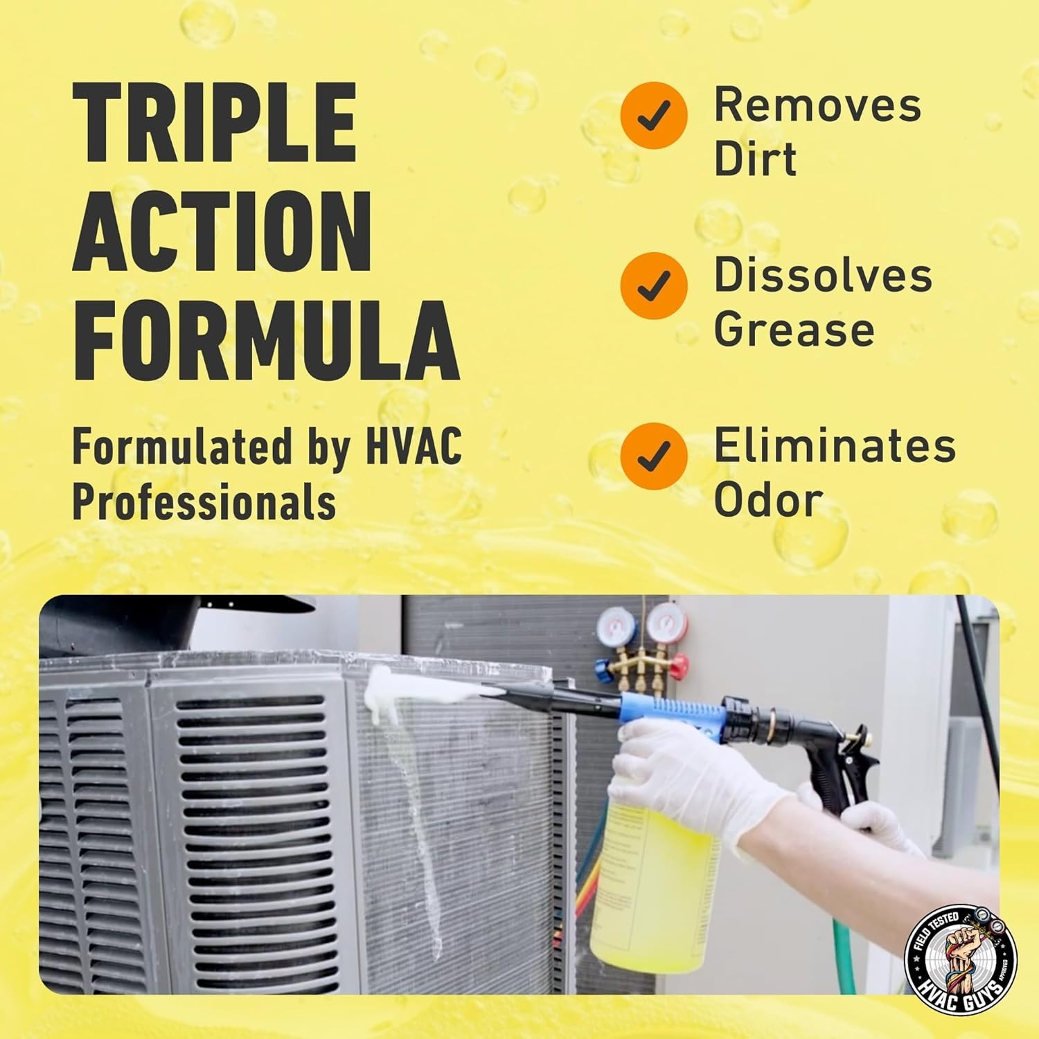 HD Power AC Coil Cleaner for All Condensers & Evaporators | No Rinse Evaporat…
