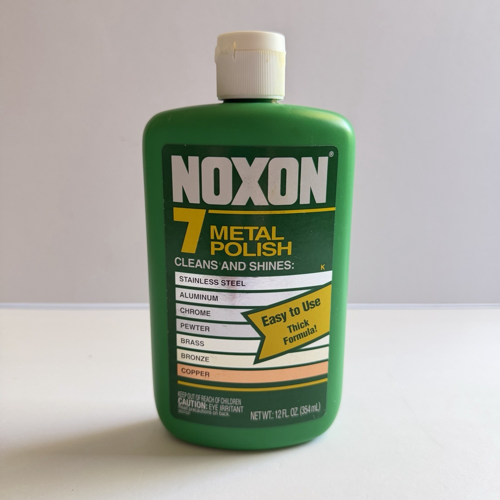Vintage NOXON 7 Metal Polish 12 Oz Liquid Discontinued Approx 95% Full Cleaner