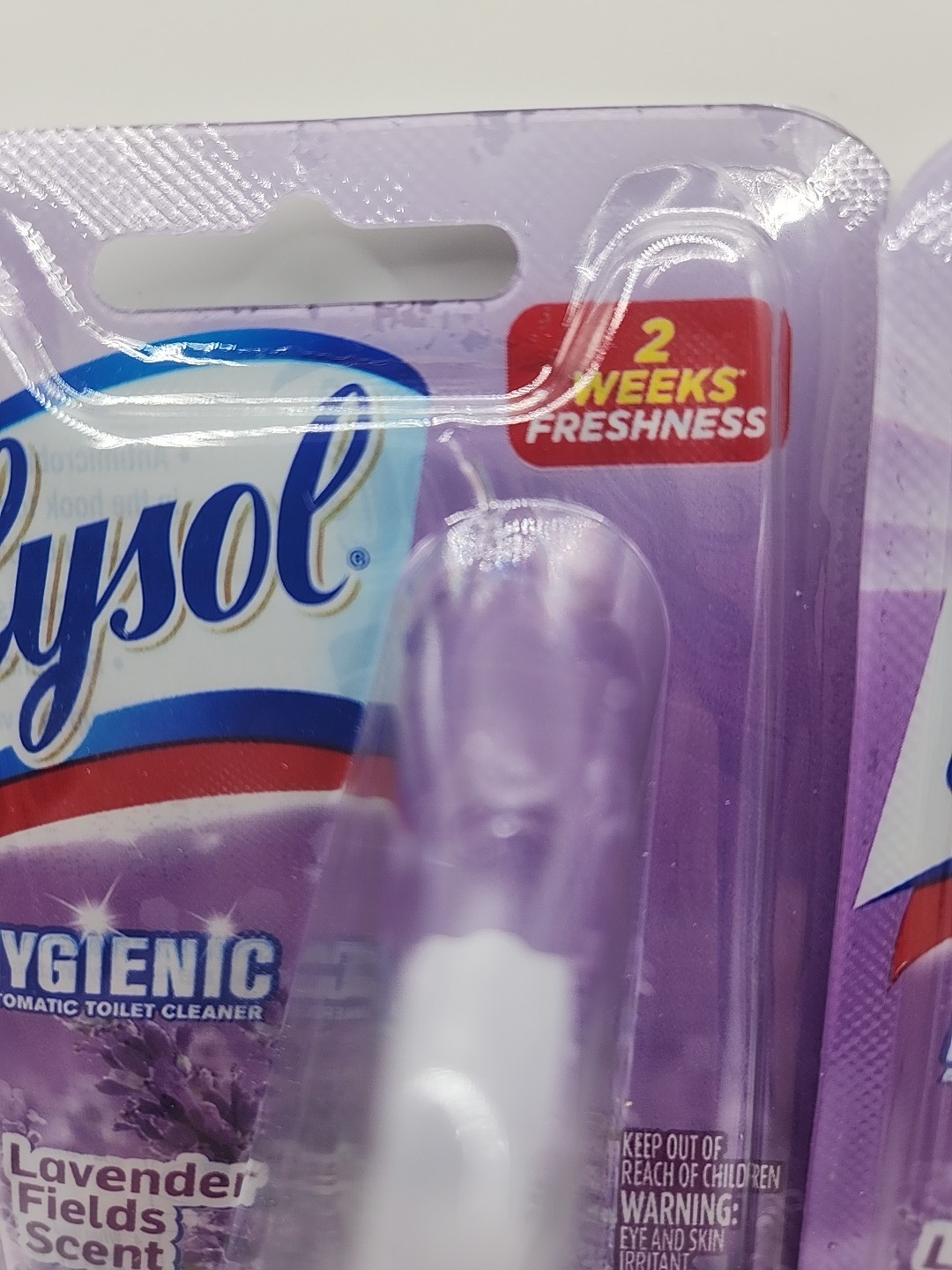 2 Pcs Lysol Hygienic Lavender Field SCENT Automatic Toilet Cleaner Purp Clip On