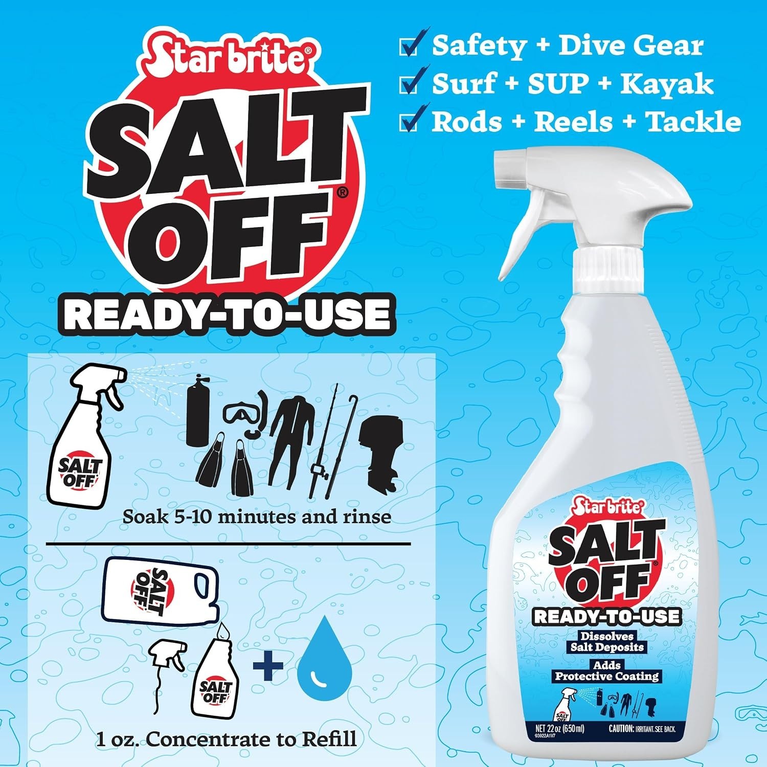 22oz Salt Off Concentrate – Protects Boats, Vehicles & Equipment from Corrosion