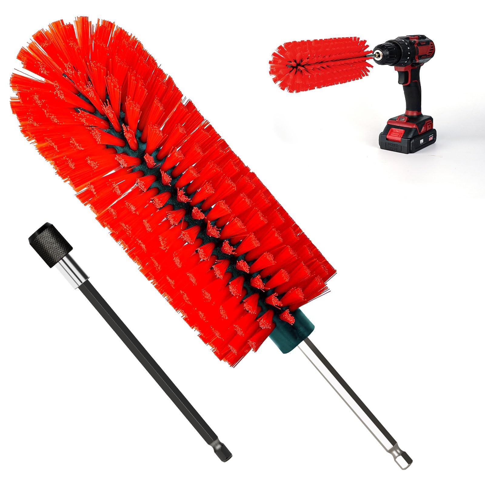 Soft Drill Wheel Cleaner Brush Highly Dense Durable Rim Detail Auto Tool