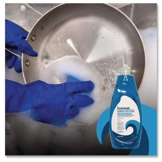 Boardwalk Manual Pot and Pan Dish Detergent Fresh Breeze 38 oz Bottle Pack of 8