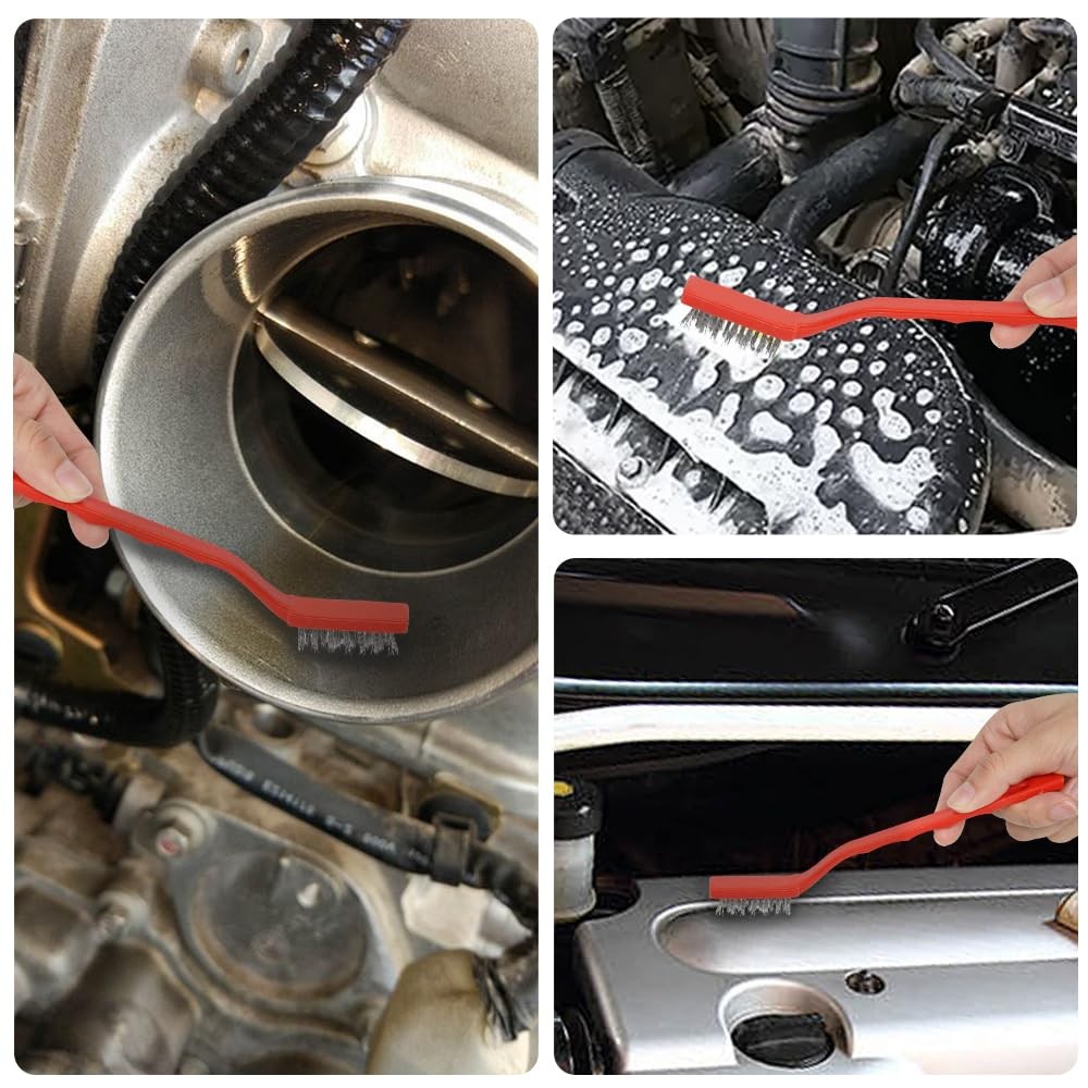 “9Pcs Detailing Brush Set for Interior, Exterior, Engine, Tires, Carpet”