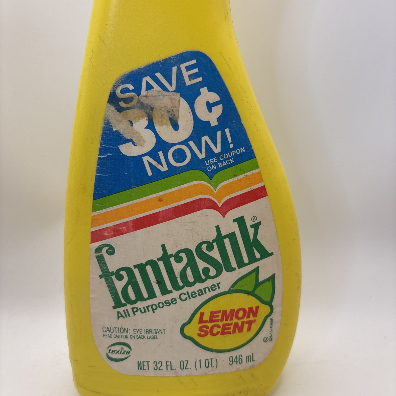 Vintage Fantastik All Purpose Cleaner Lemon Scent Movie TV Prop Half Full