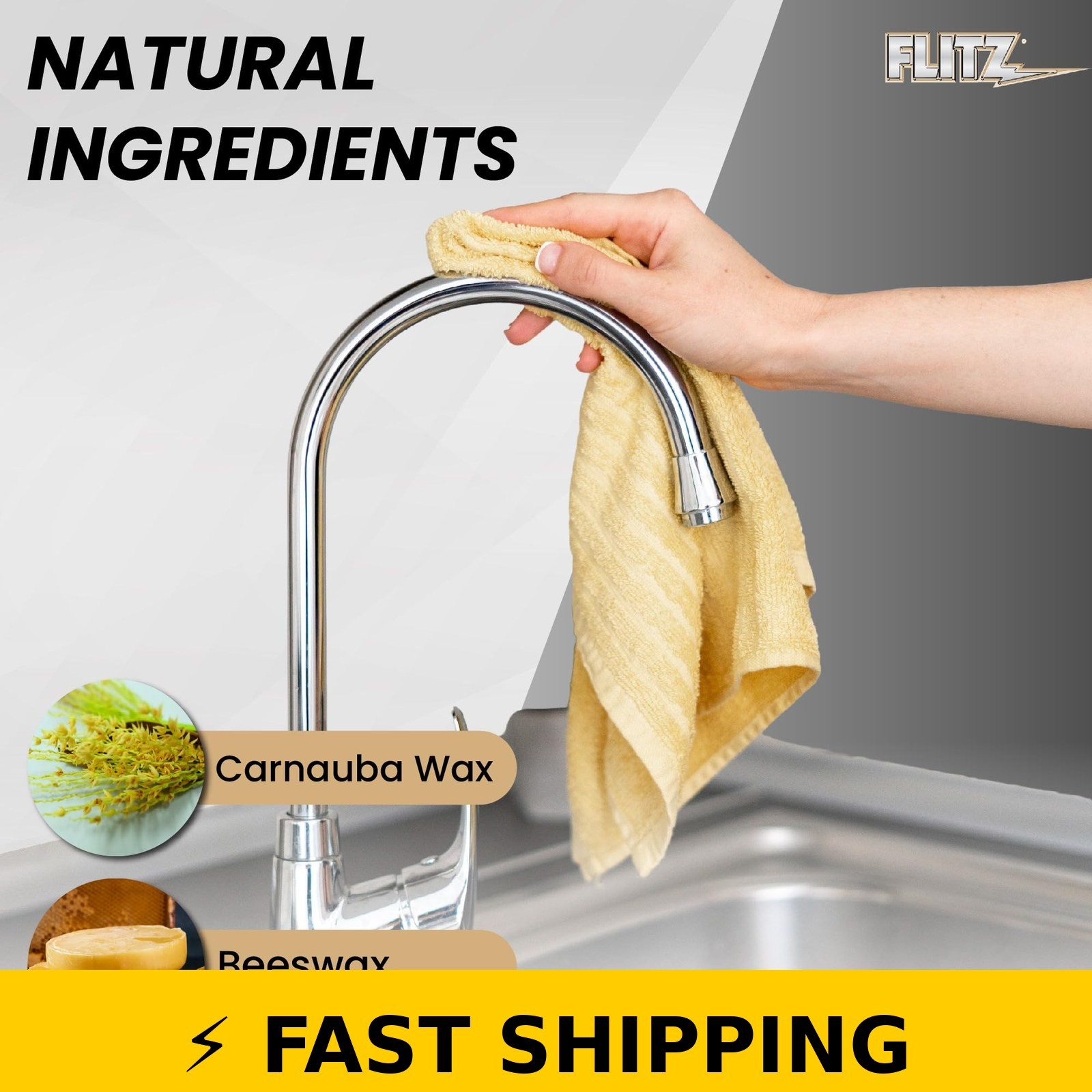 Flitz Faucet Wax Plus Cleaner & Polisher – 3.4oz Water-Based