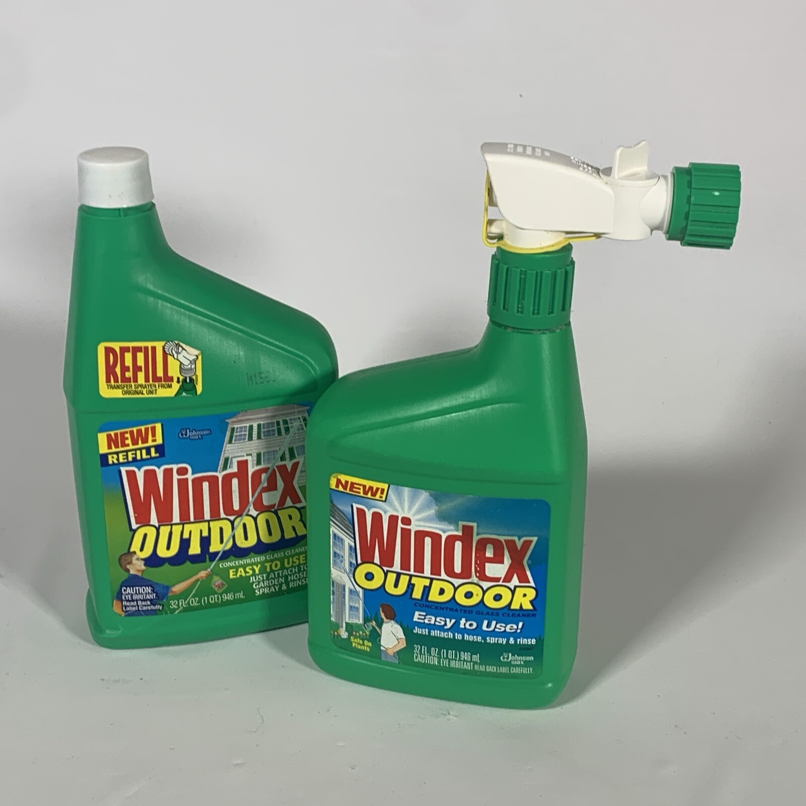 Windex Outdoor Window, Glass Cleaner Concentrate 32 Oz Lot of 2