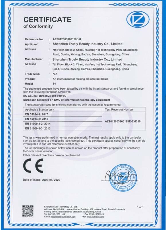 Portable Disinfectant Maker – Disinfectant LiquidMaking Machine