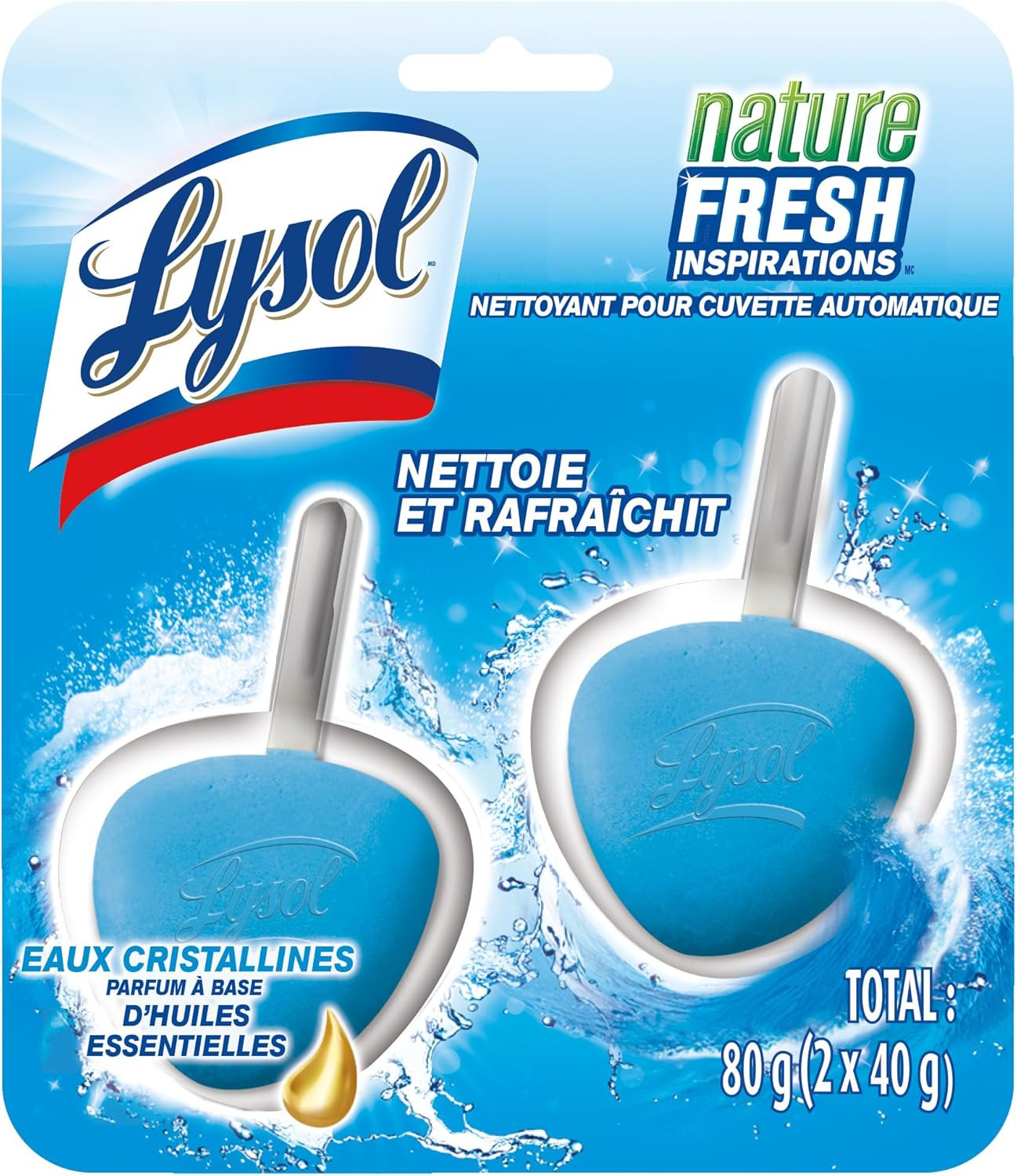 Automatic Toilet Bowl Cleaner, Atlantic Fresh Scent, 2 Pack, In-The-Bowl Use