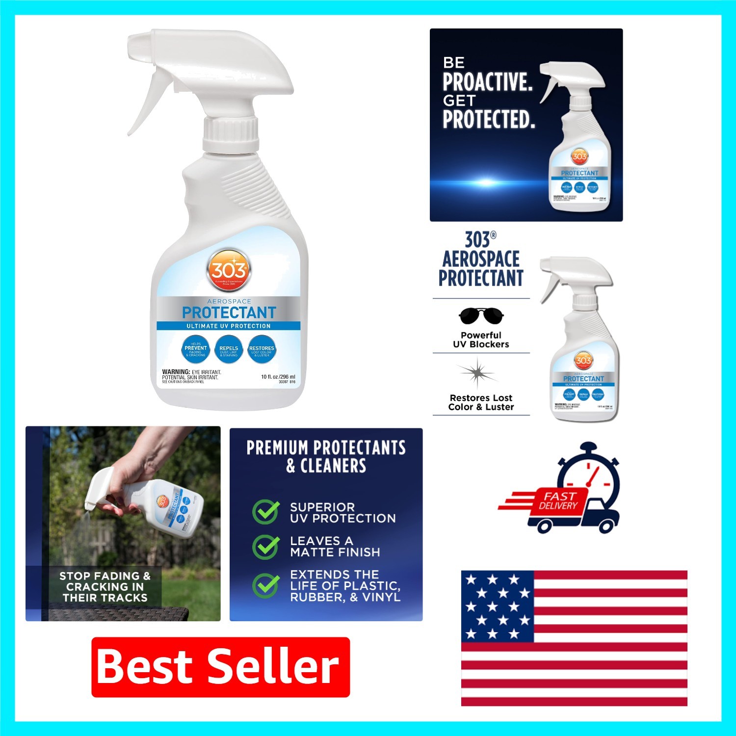 303 Aerospace Protectant Spray 10oz – Ultimate UV Shield for Vinyl & Plastic