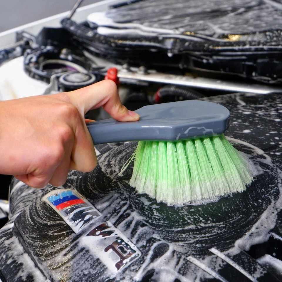 7PACK Car Engine Bay Details Cleaning Kit, Soft-bristled Engine Surface Brush…