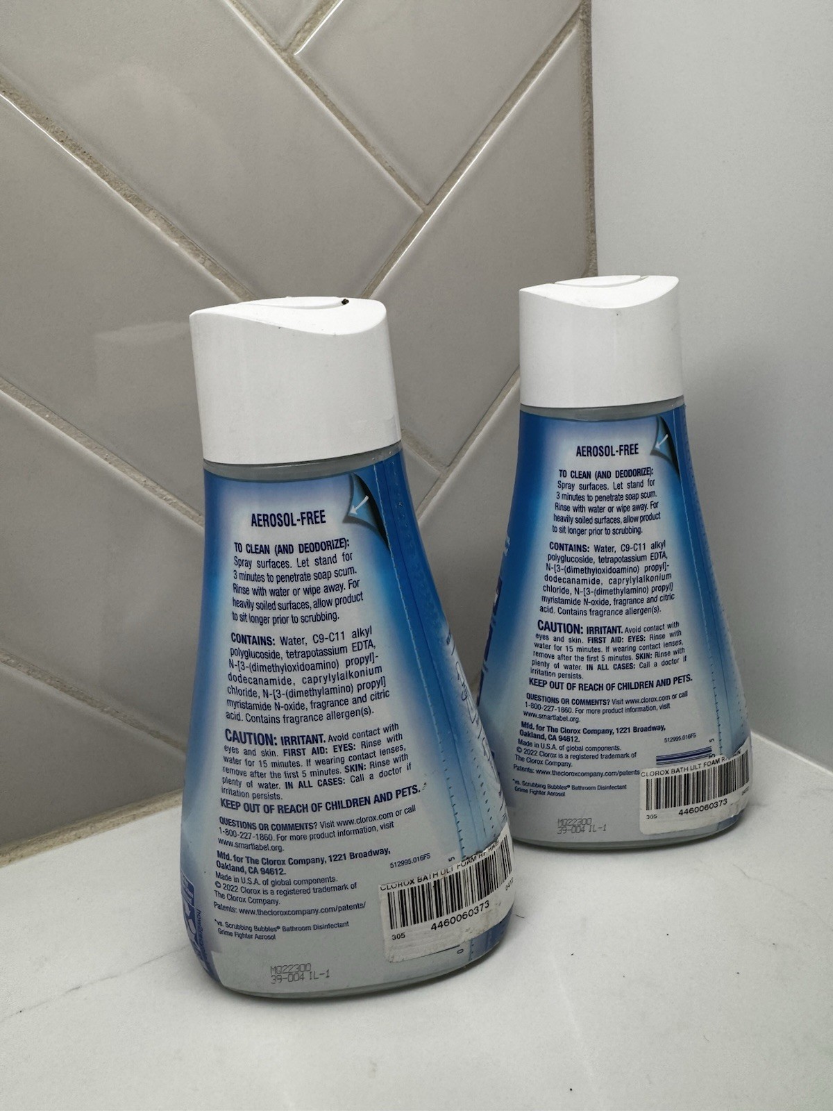 (2) Clorox Bathroom Ultra Foamer, Cleaner Spray Refill, Rain Clean, 16 Fluid Oz