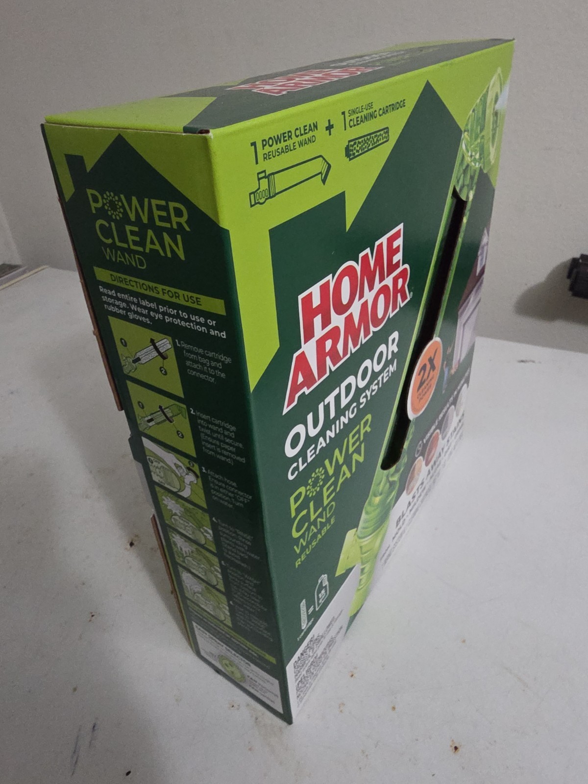 Home Armor Power Clean Wand Outdoor Cleaning System Blasts Mold Mildew Algae