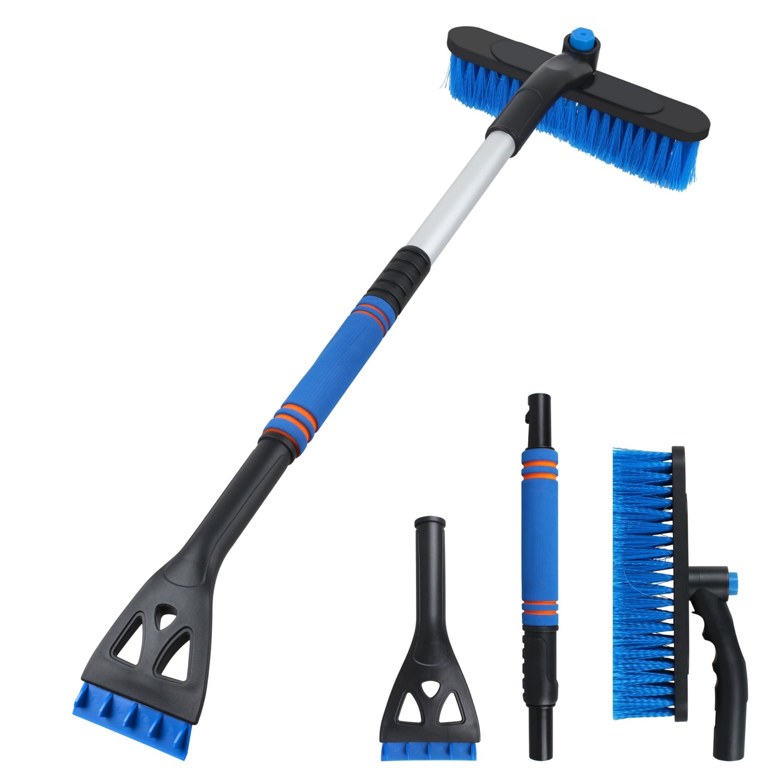 32” Snow Brush and Ice Scraper for Car Windshield, Aluminum Extendable Snow …